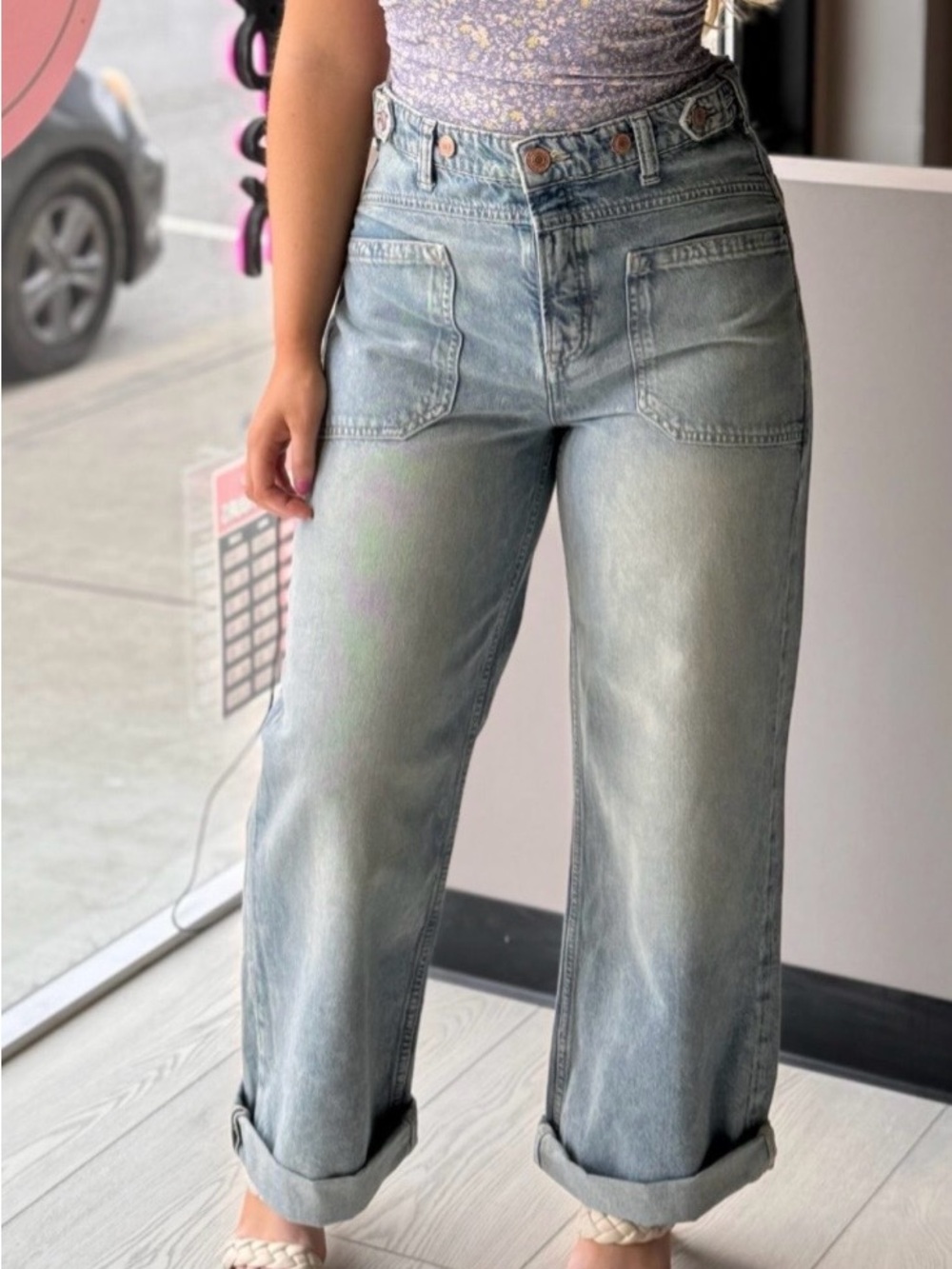 We The Free Light Wash Boyfriend Jeans